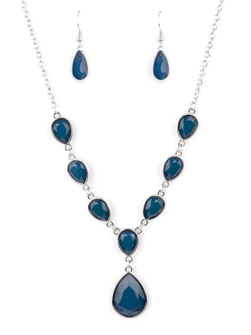 Party Paradise- Teardrop Statement Necklace & Earrings Set - Picture 2 of 3